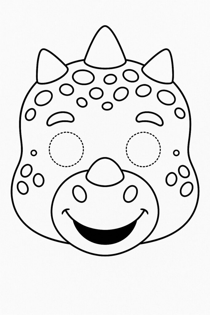 Dino-Maske gratis zum Download