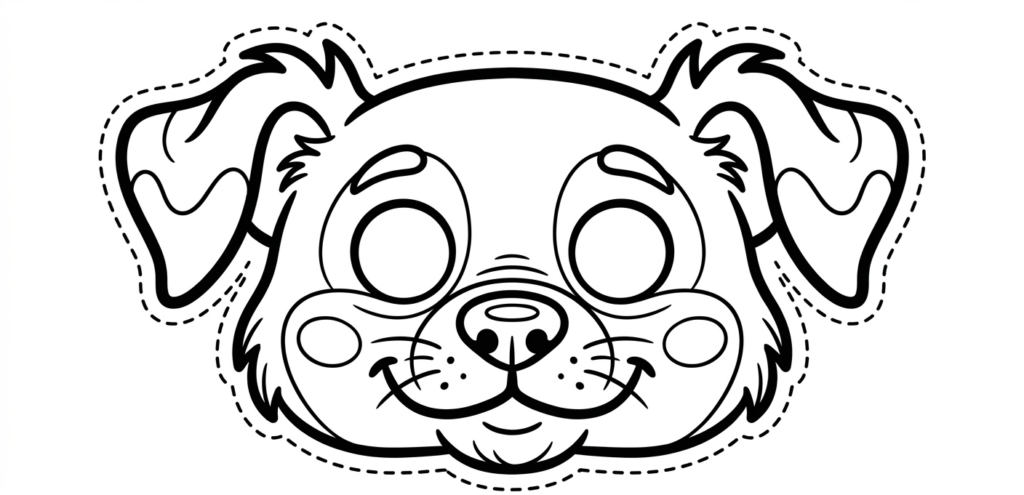 Hund ist beliebt bei Tiermasken zum Download