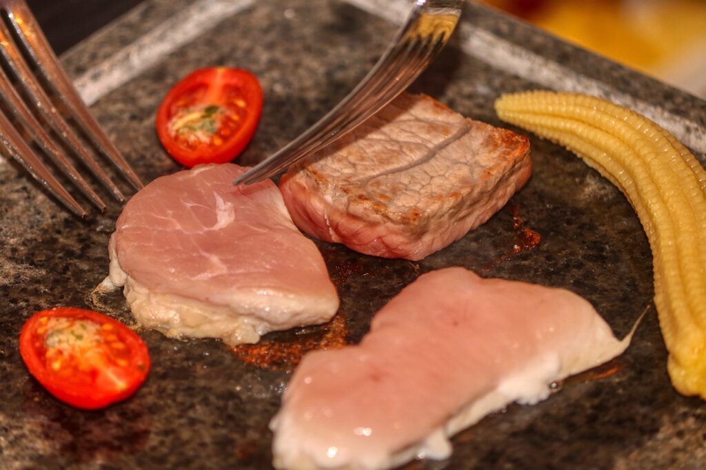 Raclette mit Geflügel