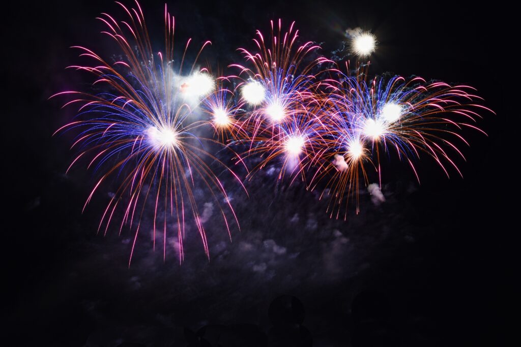 Feuerwerk ist teil des Silvesterbrauch.