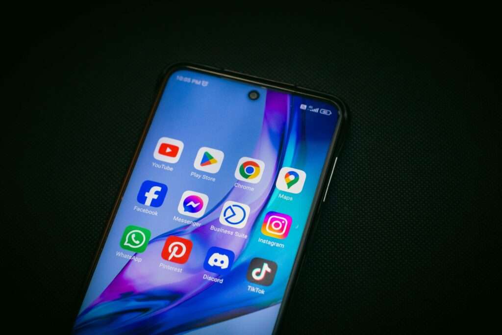 Social Media Apps auf dem Handy